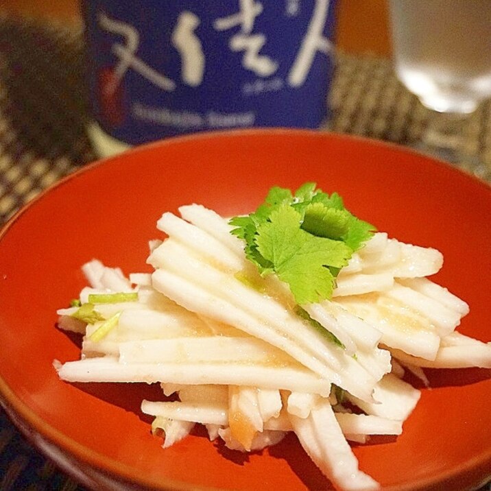 【岡山食材使用】長芋パクチー鱈子和え